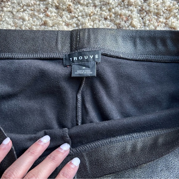 TROUVÉ BLACK COATED LEGGINGS SIZE M - Picture 4 of 4